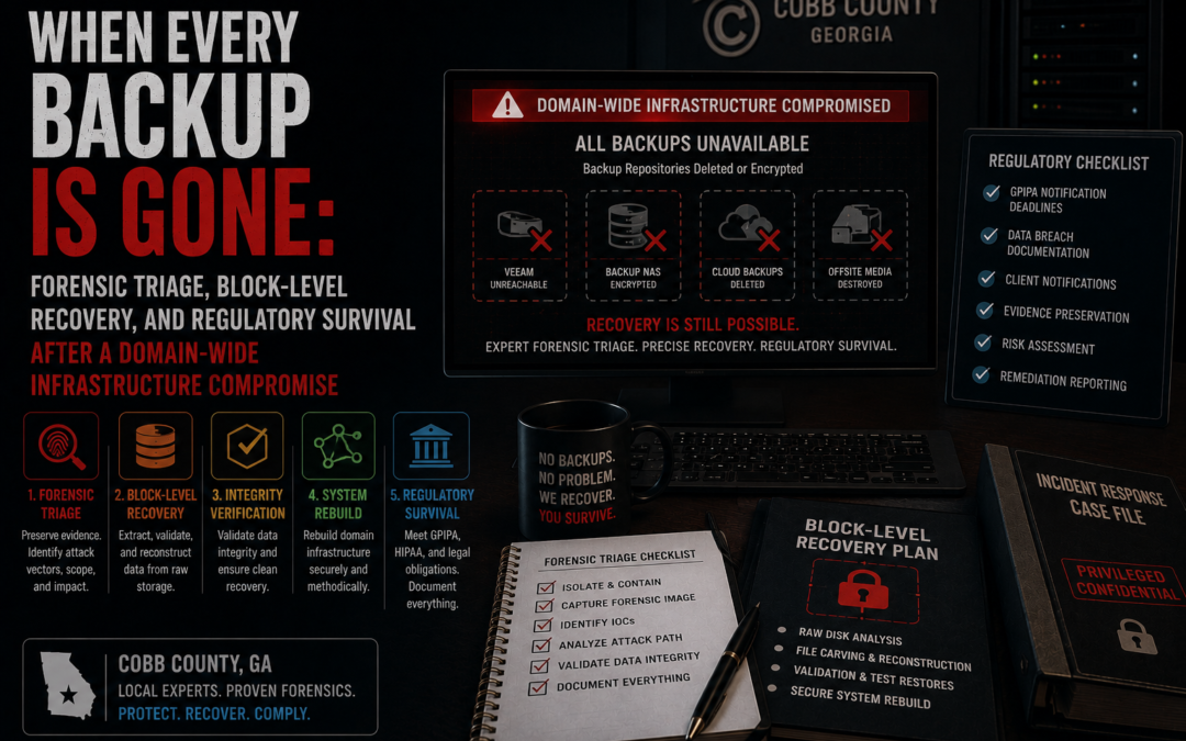 Ransomware Backup Destruction: The Block-Level Forensic Recovery Playbook