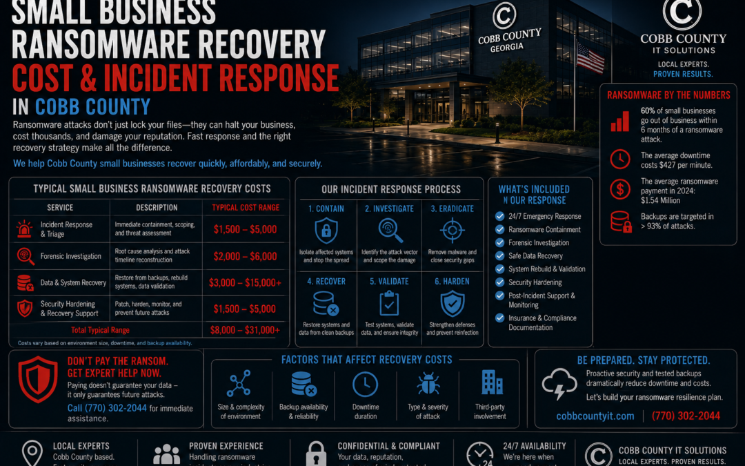 Small Business Ransomware Recovery Cost & Incident Response in Cobb County